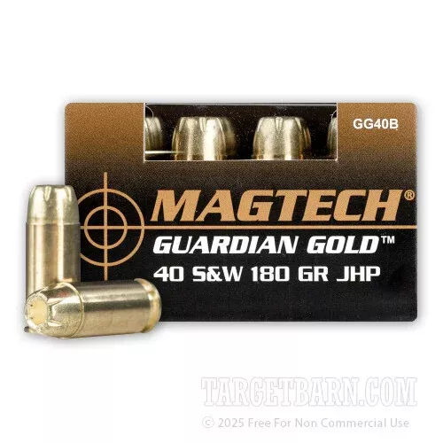 Magtech Guardian Gold 40 S&W Ammunition – 1000 Rounds of 180 Grain JHP