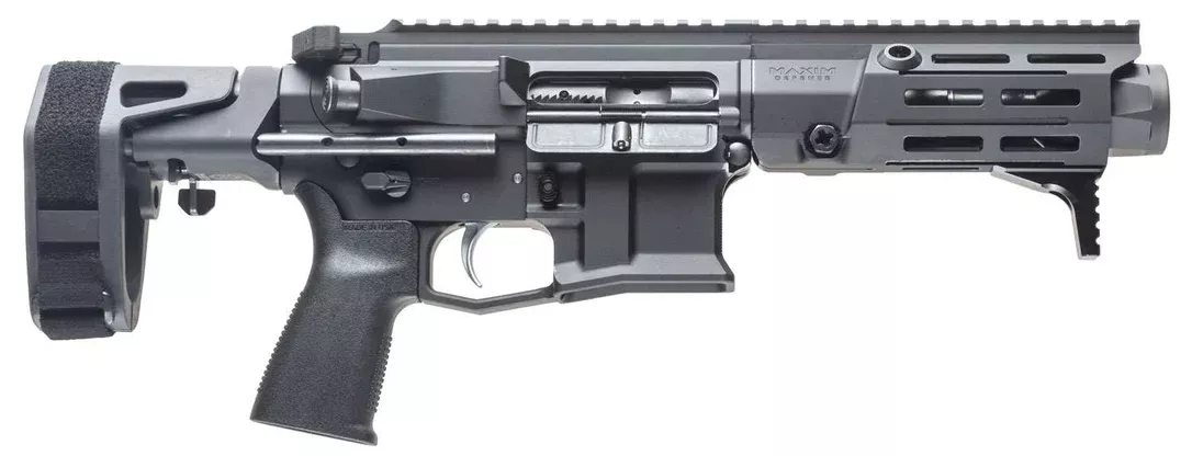 Maxim MXM47803 PDX 5.56x45mm NATO 5.50″ 20+1 Black Maxim SCW Stock Black Polymer Grip