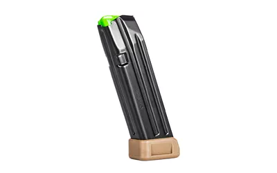 Mec-Gar MGG172005A Glock 17 20rd Extended 9mm Luger, Black Carbon Steel w/Flat Dark Earth Floorplate