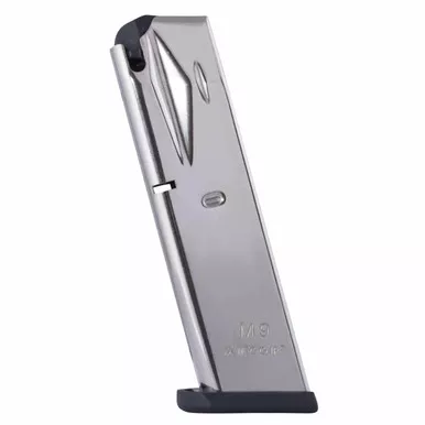 Mec-Gar Standard 10rd 9MM Fits Beretta 92FS/92G/92X/M9 Nickel Carbon Steel