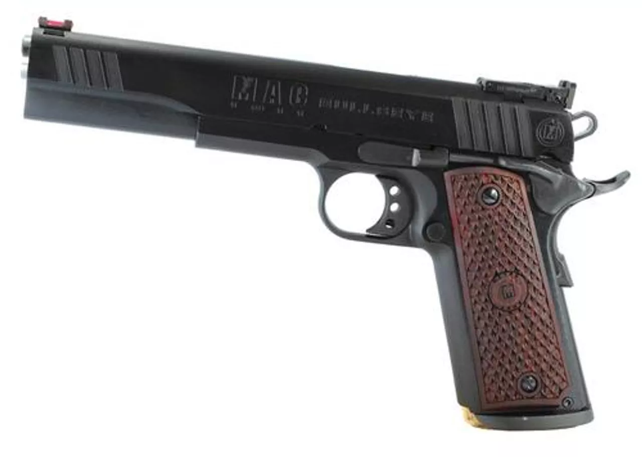 Metro Arms 1911 Bullseye Single 45 ACP 6″ Barrel, Hardwood, Logo Blued, 8rd