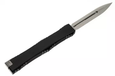 Microtech 1152-10MS1 Nemesis IV D/E - Black Handle - Stonewashed Blade