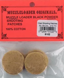 Modern Muzzleloader .50-.59 Caliber Oiled Patches, 100 Pack