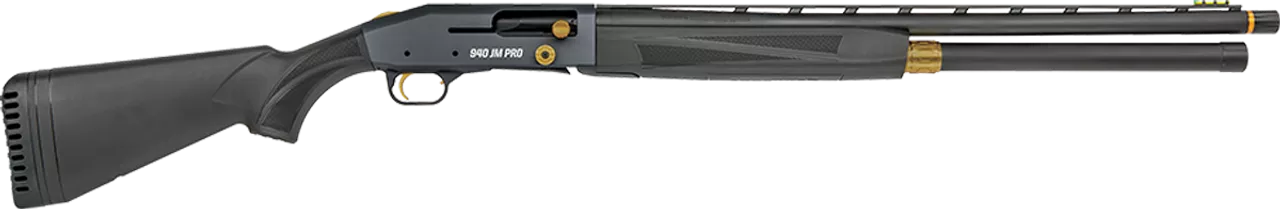 Mossberg 940 JM Pro 12 Ga, 24″ Barrel, 3″, Black/Tungsten, Fiber Optic, 9rd