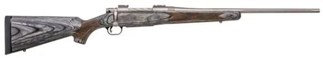 Mossberg Patriot Bolt 270 Win 22″ Barrel, Laminate Gray Stock Silver Marinecote, 5rd