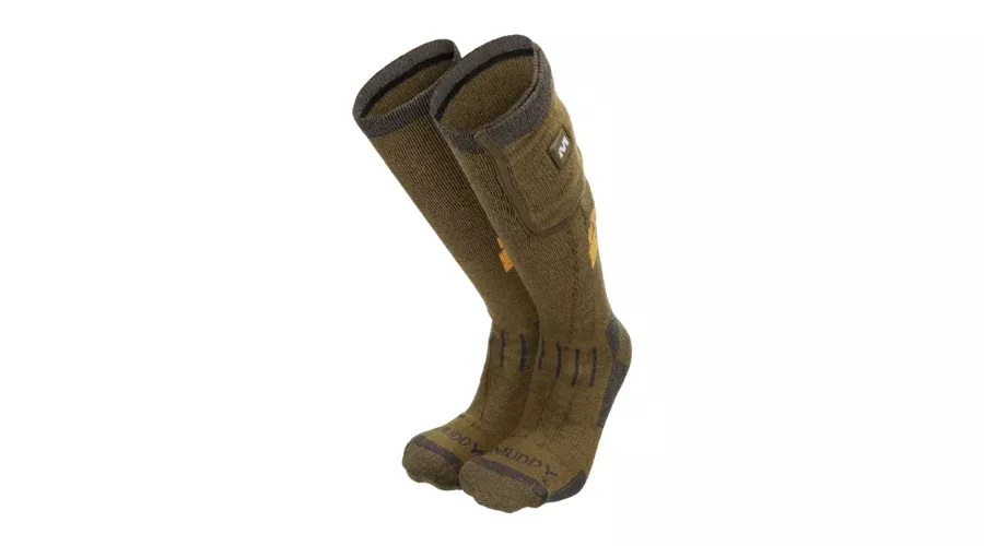 Muddy Nucleus Heated Socks, Brown Clay