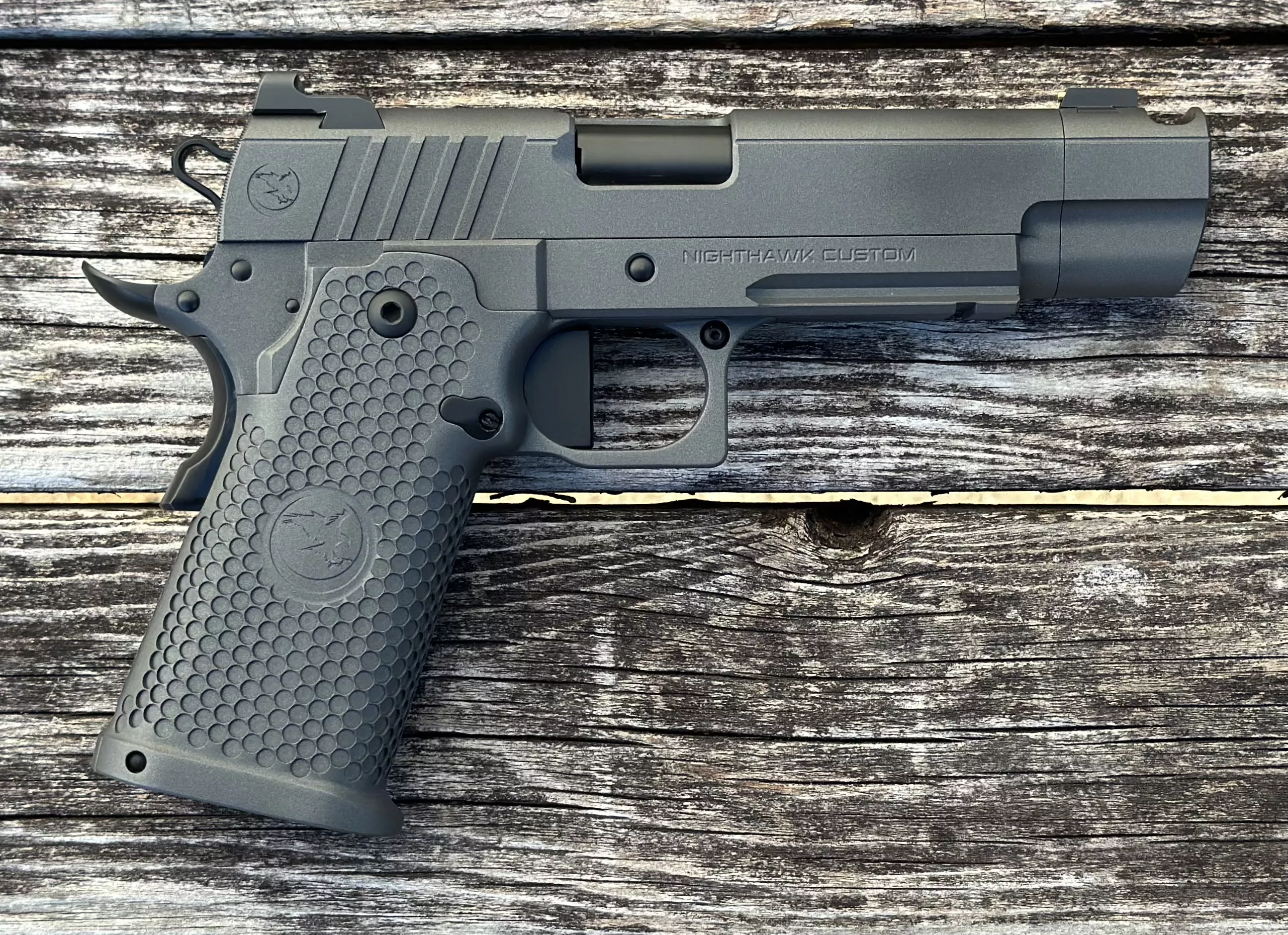 Nighthawk Firehawk 1911 9mm Double Stack Compensated Barrel Smoke Grey