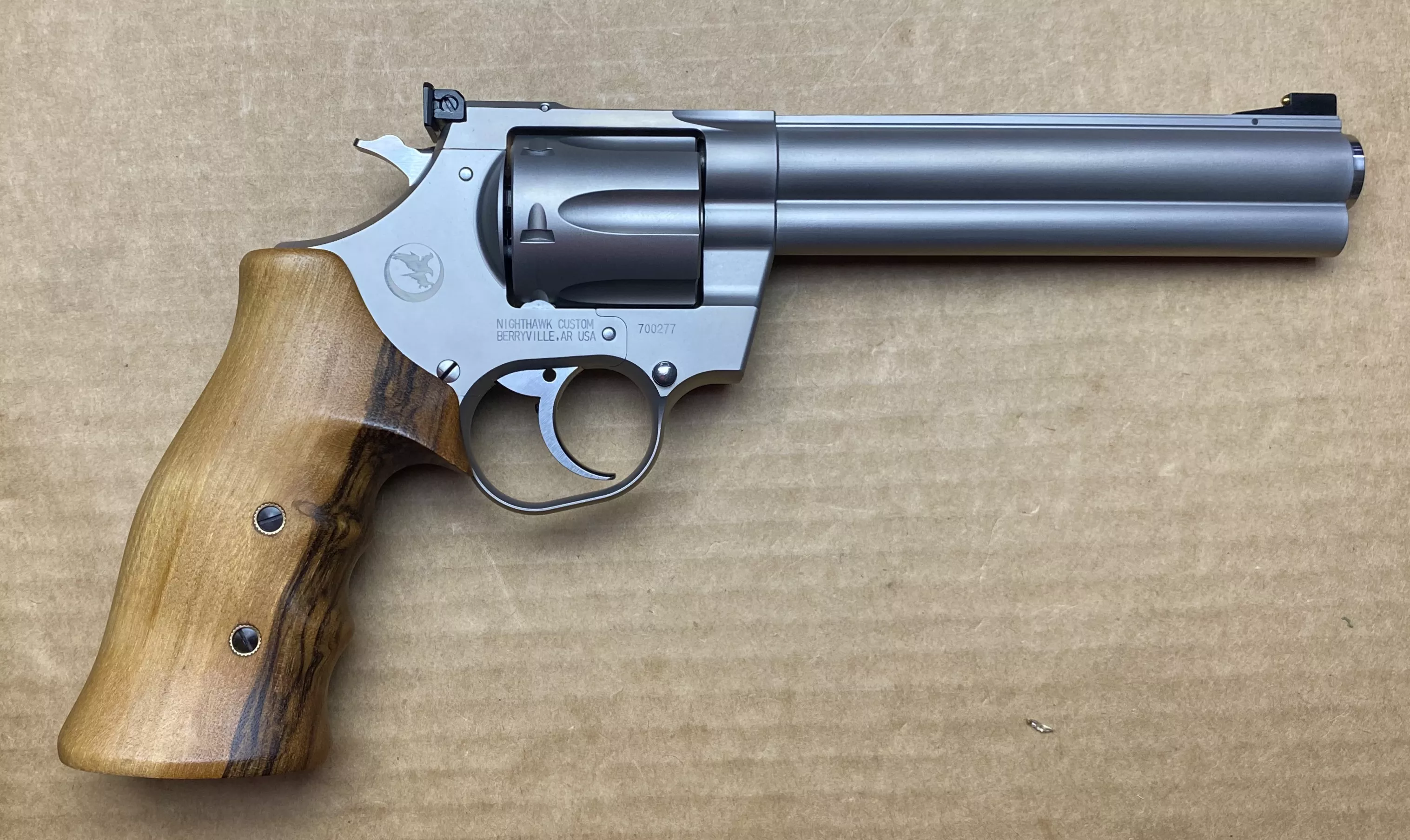 Nighthawk Korth Mongoose 357 Mag Silver DLC 6" Barrel