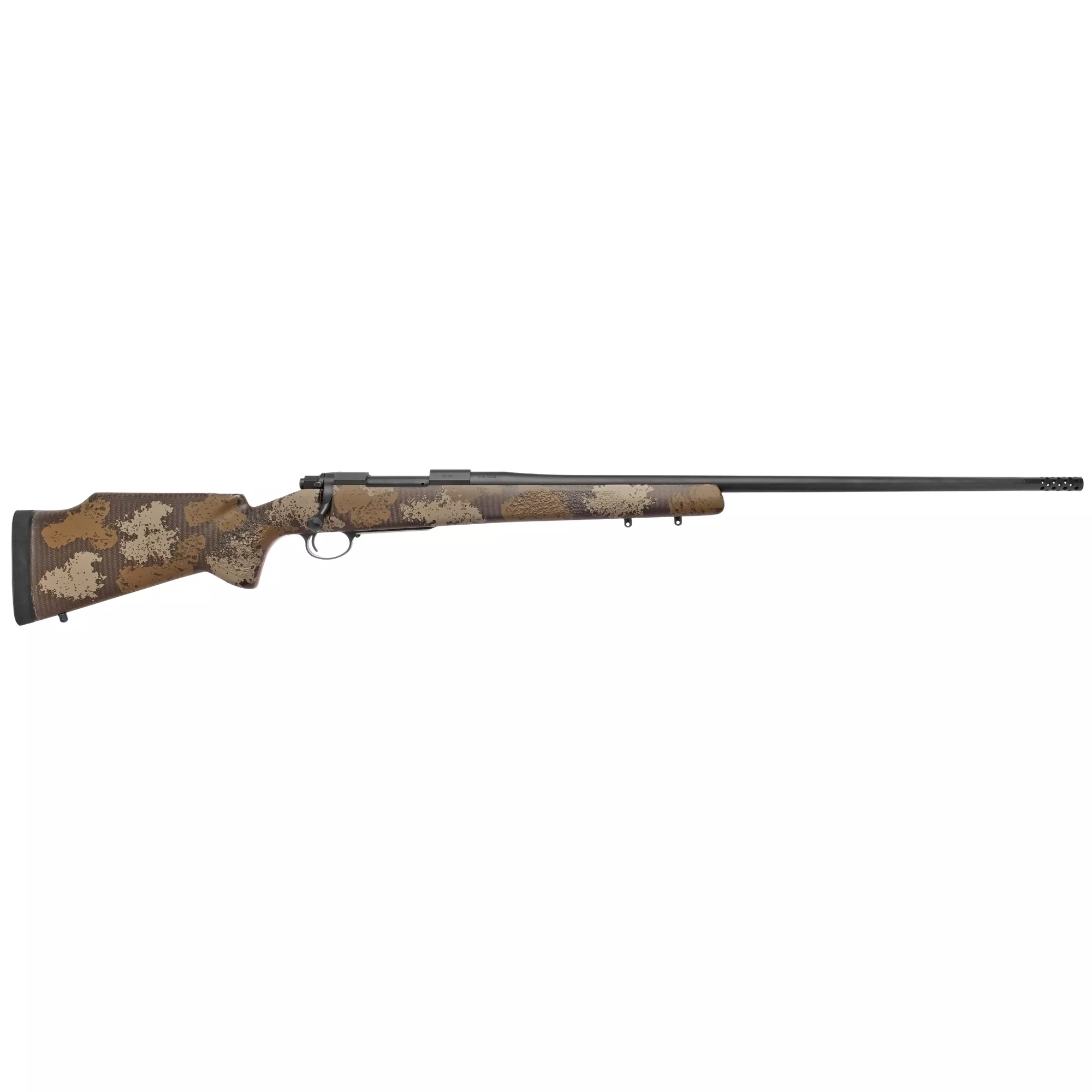 Nosler 41848 M48 Long-Range 6.5 Creedmoor 4+1 26” Barrel, Graphite Black Cerakote Metal Finish, Black with Green/Tan Sponge Pattern Manners MCS-T Elite Tac Stock