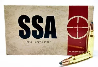 Nosler 6.8mm SPC Ammunition 75025 SSA 110 Grain Spitzer Soft Point 20 Rounds