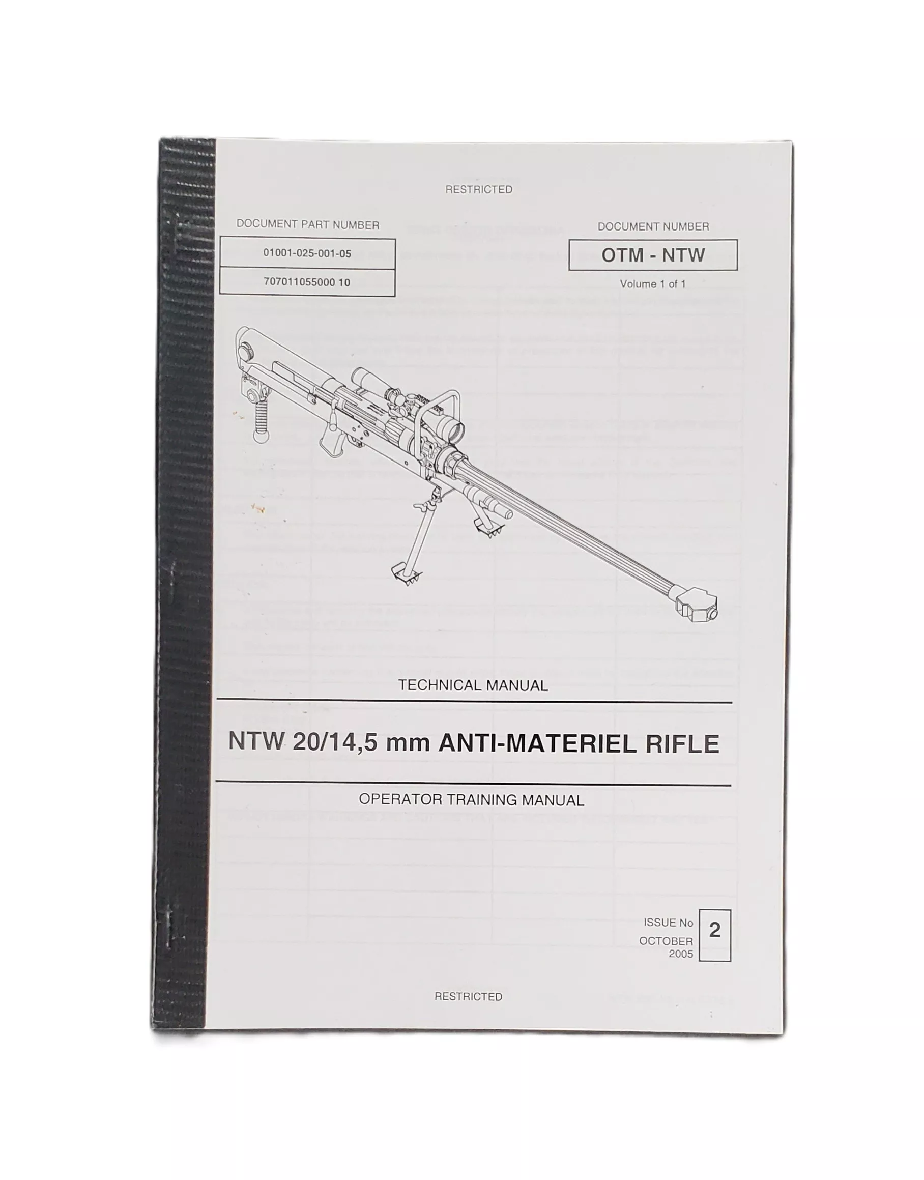NTW 20/14.5mm Anti-Material Operator Training Manual - Issue 2 - 2005
