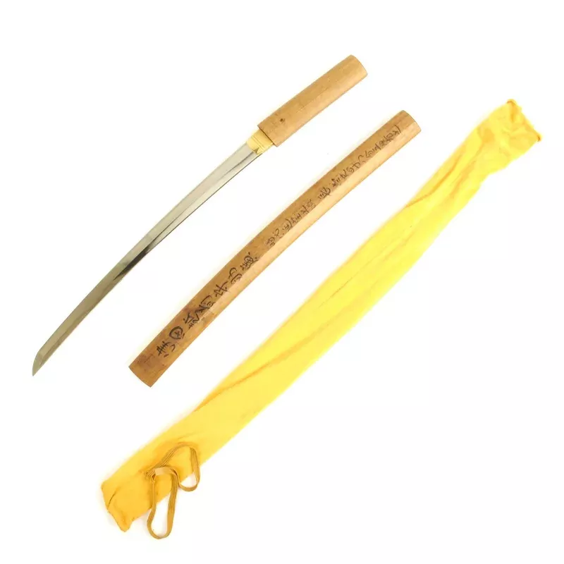 Original Japanese 17th Century Wakizashi Short Sword by SUKEHIRO in Marked Resting Scabbard with Sword Bag