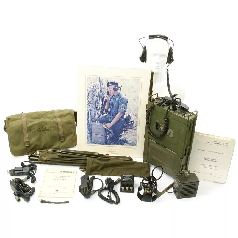 Original U.S. Vietnam War Era AN/PRC-74 Complete Radio Set with Spares and Accessories