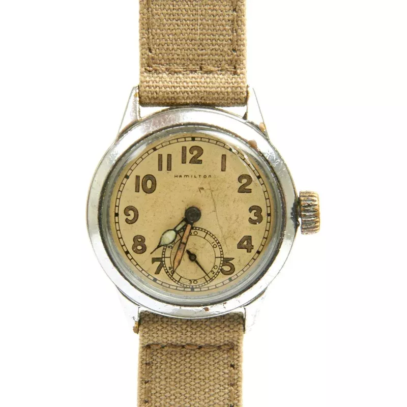 Original U.S. WWII Army Model 987A Wrist Watch by Hamilton – Fully Functional