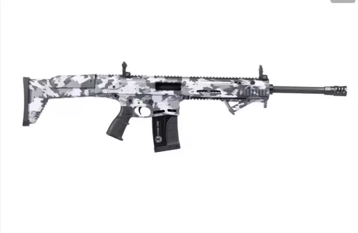 Panzer Arms-SCR XII Tactical Shotgun,12 Gauge, 18.5” Barrel, 5+1, 3”, Adjustable Gas System, 2-5 Rd Mags, Flip Up Sights, Choke Tubes - Grey Multicam Cerakote