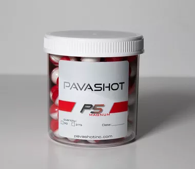Pavashot .68 Caliber Pavaballs 5% PAVA Less Lethal Rounds Case of 375