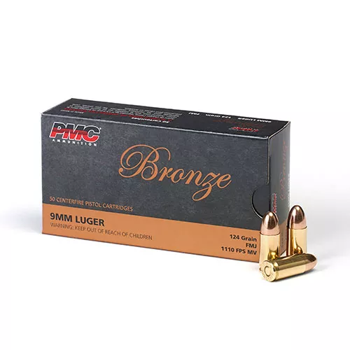 PMC 124 grain FMJ 9mm Luger 200 Rounds (4 Boxes) 9G