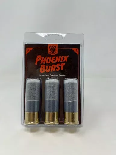 Reaper Defense Phoenix Burst 12 Gauge Ammunition RDG12PB 2-3/4″ Incendiary Dragon’s Breath 3 Rounds