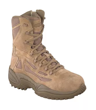 Reebok RB8895 Men's Rapid Response Stealth 8"Boot w/Side Zipper, Desert Tan