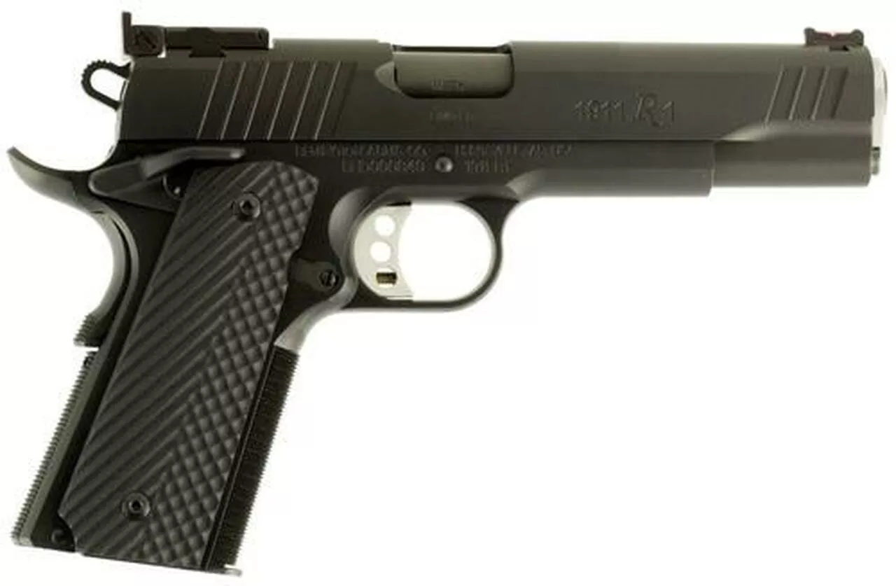 Remington 1911 R1 Govt Single 9mm 5″ Barrel, Black G10 Grip Black S, 9 rd