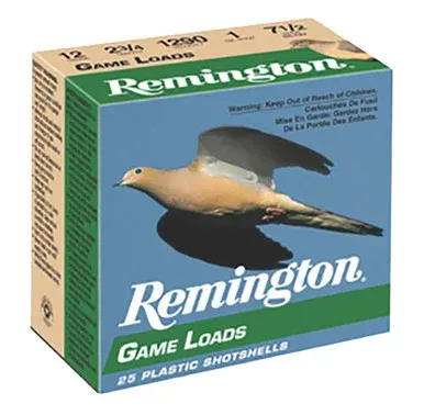 Remington 20 Gauge Ammunition Game Loads GL207 2-3/4” 7.5 Shot 7/8oz 1225fps 25 Rounds
