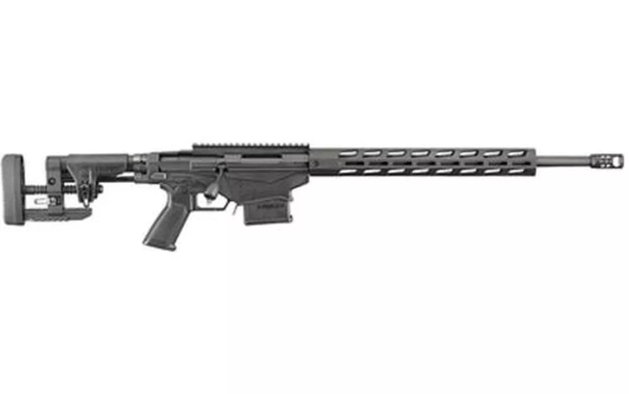 Remington 700 Long Range SS 300 RUM 26″ Barrel B&C Black, Gray Spiderweb M40 Stock