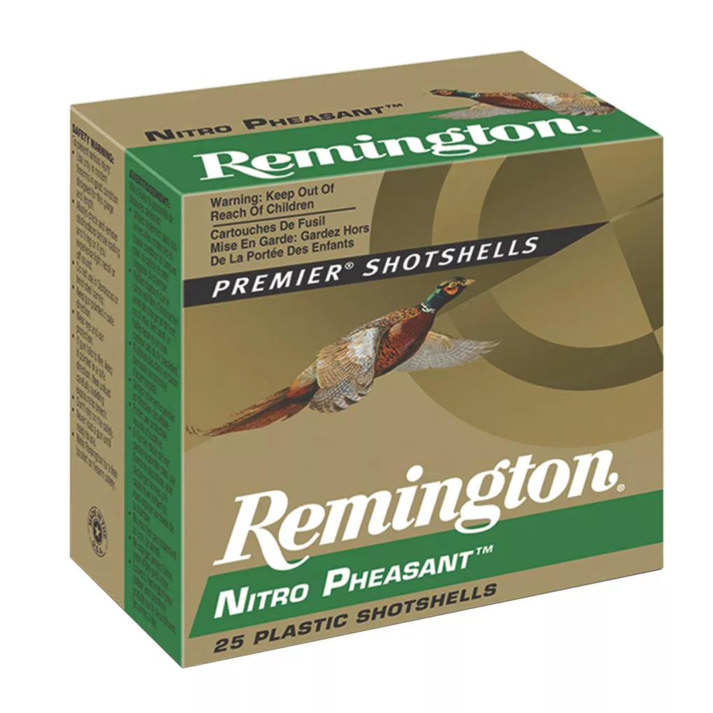Remington Ammunition 28632 Nitro Pheasant 12Gauge 2.75” 1 3/8oz 4Shot 25 Per Box/10 Case