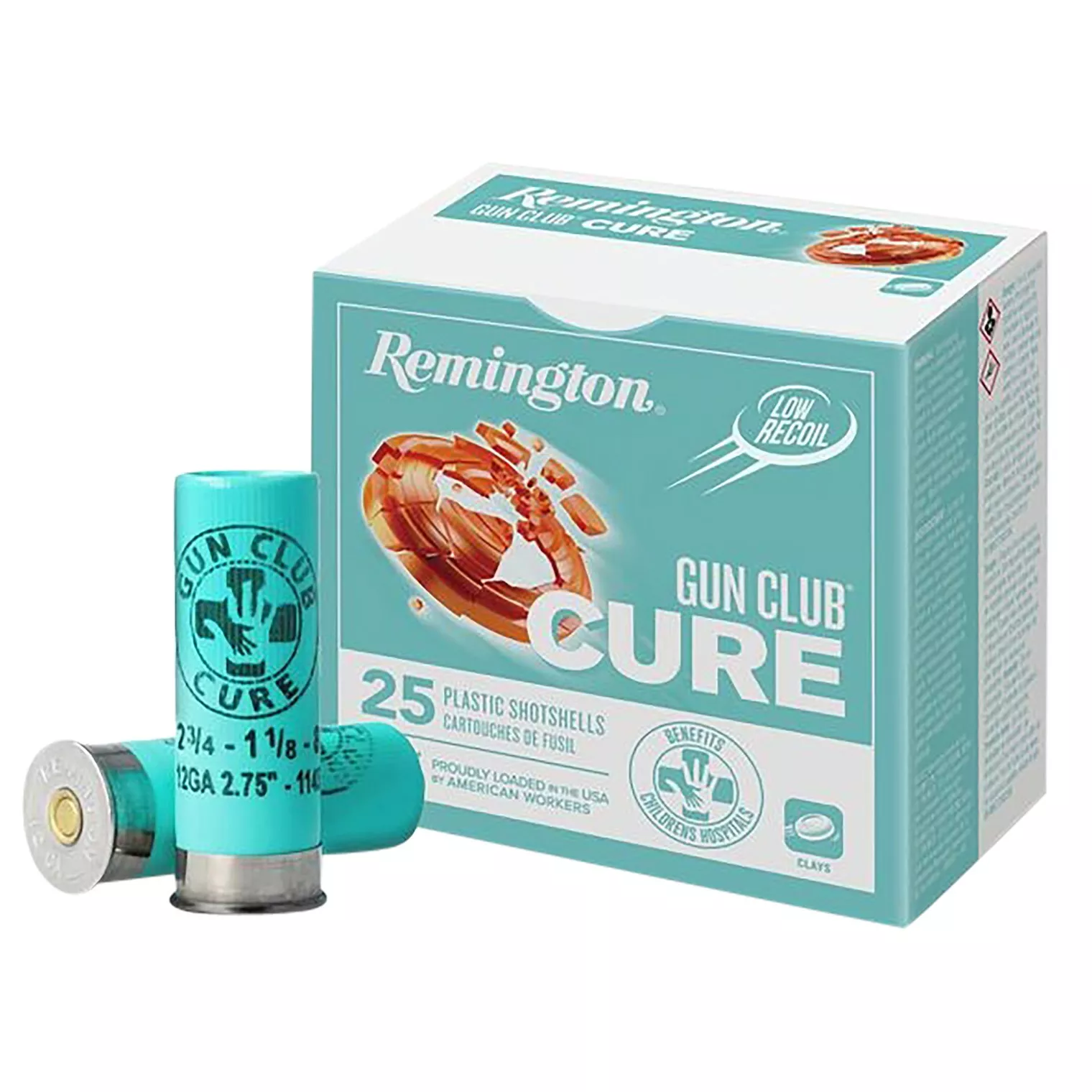 Remington Ammunition R20031 Gun Club Cure 12 Gauge 2.75” 1 1/8 oz 8 Shot 25 Per Box/ 10 Cs
