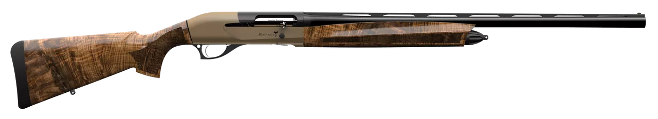 Retay Masai Mara Upland Inertia Plus 12 Ga, 28″ Barrel, 3″, Bronze Pure Cerakote Receiver Oiled Turkish Walnut Fixed Swivel Studs Stock , 4rd