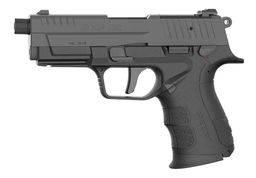 Retay USA RXP22BSG10TH RXP 22 LR 10+1 4″ Threaded Barrel, Gray Cerakote Optic Ready/Serrated Slide, Black Cerakote Polymer Frame w/Accessory Rail, RMSc/RMR Footprint