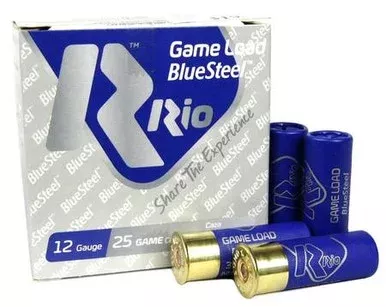 Rio 12 Gauge Game Load BlueSteel Ammunition GLBS286CASE 2-3/4″ 1 oz #6 Shot CASE 250 Rounds