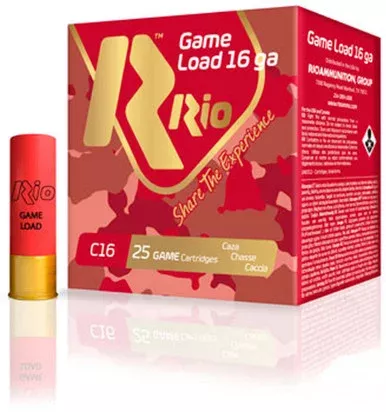 Rio 16 Gauge Ammunition RCHV166 2-3/4″ 1-1/8oz #6 shot 1300FPS 25 Rounds