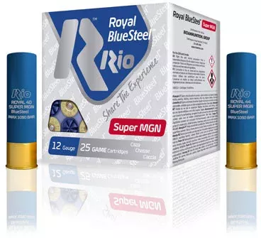 Rio Royal Blue Steel Super Magnum 12 Gauge Ammunition RBSSM442 3-1/2″ 1-9/16oz #2 Shot Box 25 Rounds