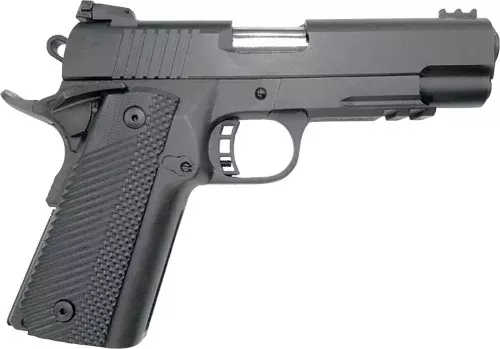 Rock Island 56632 Tac Ultra MS HC Combo 9mm Luger, 22TCM9R 4.20″ 17+1 Black Parkerized Frame with Rail Black Parkerized Steel Slide Black G10 Grip Includes Extra Barrel