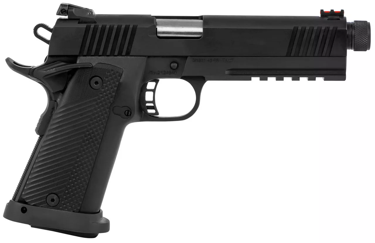 Rock Island Armory 1911 Tac Ultra 10mm, 5.5″ Threaded Barrel, Fiber Optic, Black, 16rd