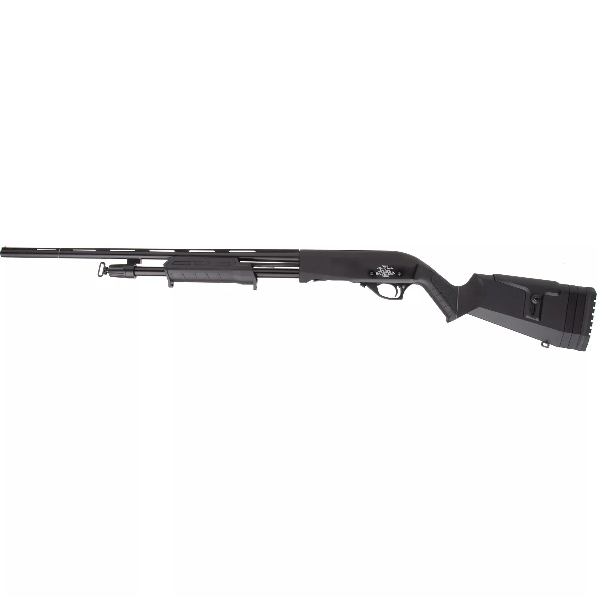 Rock Island YPA410H22B All Generations Youth 410 Gauge Pump 3” 5+1, 22” Black Steel Barrel, Black Aluminum Receiver, Fixed w/Adj Cheek Rest Black Polymer Stock
