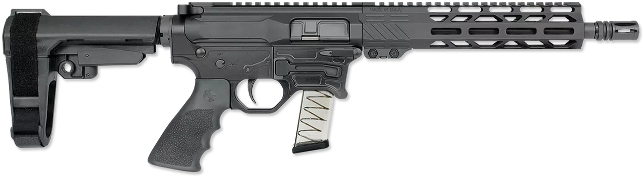 Rock River Arms BT9G 9mm 10.5″ AR-15 Pistol W/SBA3 Brace AR-15, 2 Stage Trigger