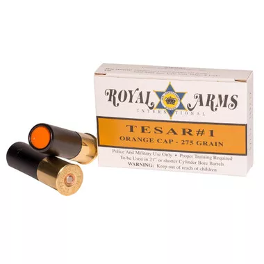 Royal Arms TESAR-1 Orange Cap 12ga 275gr Copper Frangible Slug Breaching Ammunition