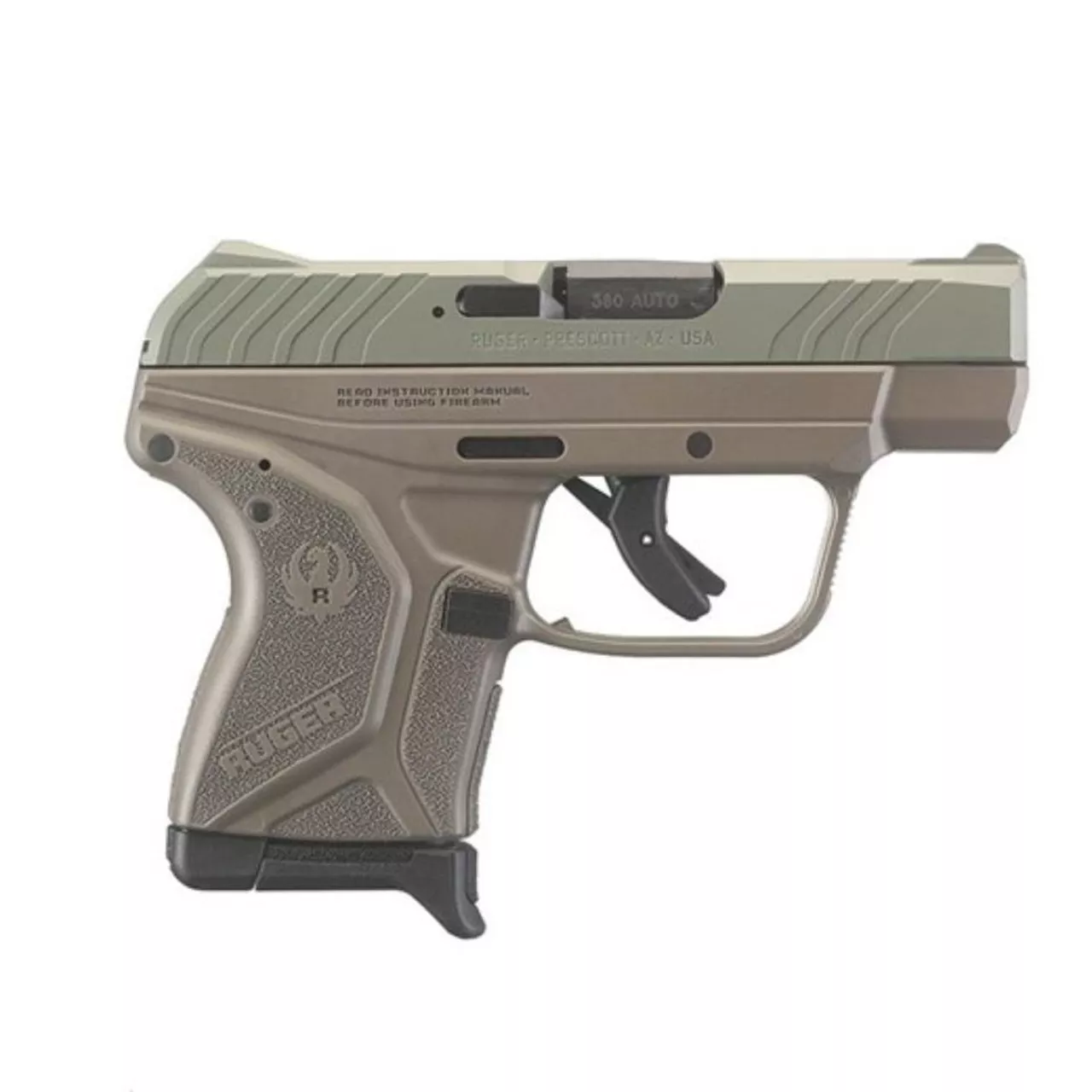 Ruger LCP II 380 (ACP 2.75″ Barrel Jungle Green Slide, Flat Dark Earth Frame 6rd Mag