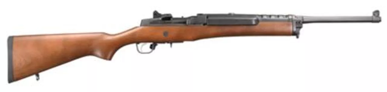 Ruger Mini 14 Ranch Rifle 223/5.56, 18″ Barrel, Blued, Wood Stock, 5rd Mag