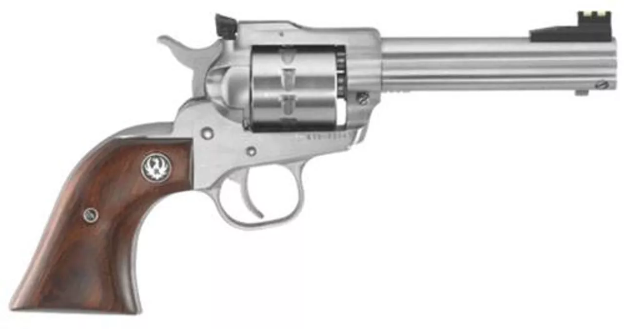 Ruger Single-Ten .22LR, 4.6″, SS, Adjustable Sights, Gunfighter Grips