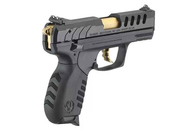 Ruger SR22 Talo Edition 22LR Pistol with Gold Accents