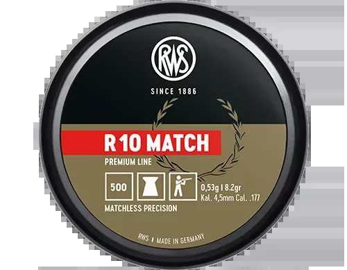 RWS R10 Match 177 Cal Air Pellets 8.2gr / 0.53g (4,51mm) (500pk)