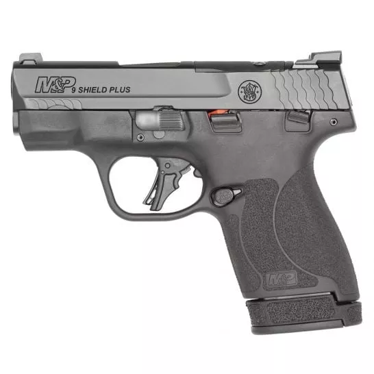 S&W M&P Shield Plus Thumb Safety Optics Ready 9mm Pistol, Black – 13536