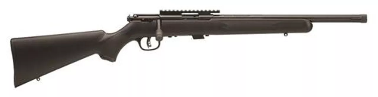 Savage 93R Bolt 17HMR 16.5″ Heavy Threaded Barrel, Rail Black Stock 5rd Mag