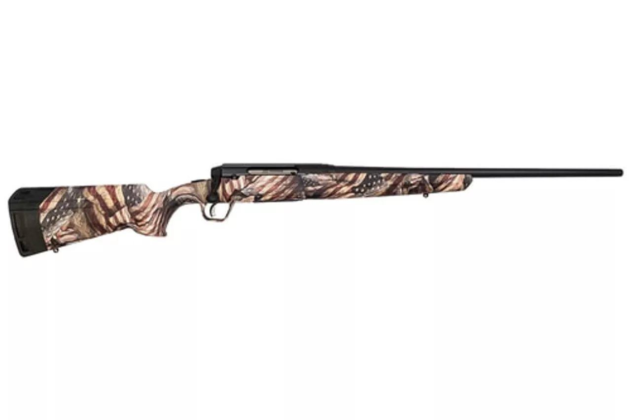 Savage AXIS II 6.5 Creedmoor, 22″ Barrel, American Flag Synthetic Stock, 4rd