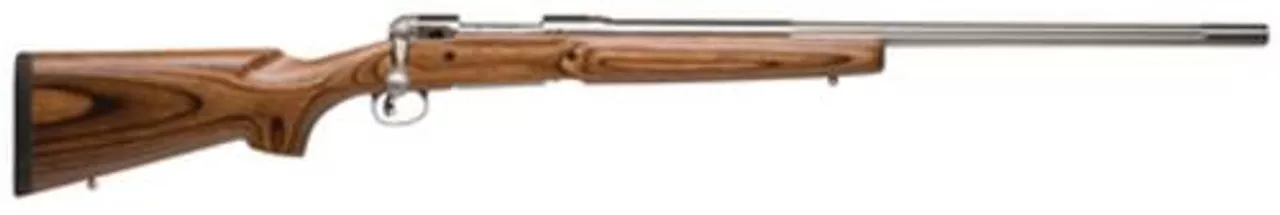 Savage Model 12 Varminter Low Profile .223 Rem, 26″ Stainless Steel Barrel, Laminate Stock, Det Box Mag, 9-1″ Twist, 4rds