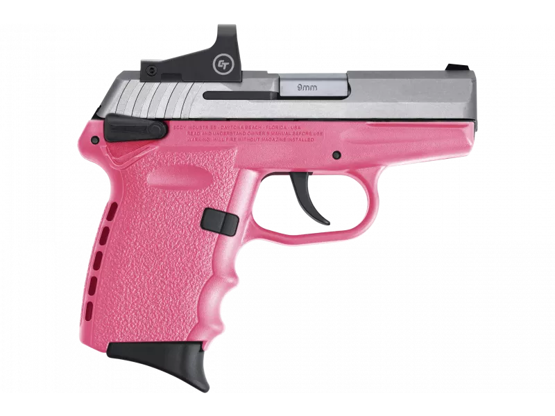 Sccy CPX-1 9mm Stainless Pink W/ Safety & Red Dot CPX-1TTPKRD