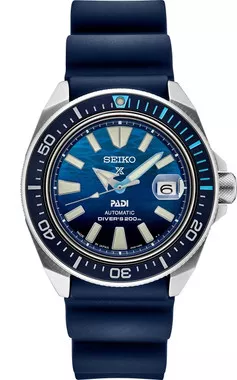 Seiko SRPJ93 5 Sports Day/Date Prospex Divers Automatic Watch Blue Dial Blue Band