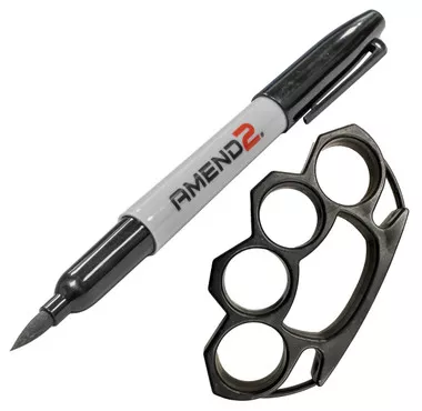 Self Defense Combo Non-Metallic Knuckles & Pen